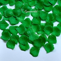 Green Silk Rose Petals for Emerald Wedding, Birthday, 1000 PCS Emerald Green