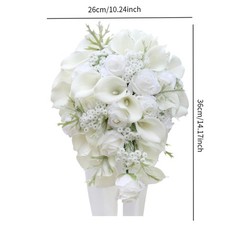 Wedding Bouquet for Bride Artificial Flowers Elegant Romantic Bridesmaids Fake