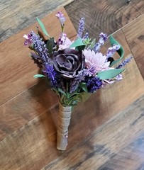 Purple & Lavender Wildflower Bridal Bouquet Sola Wood Bridesmaid Wedding Flowers