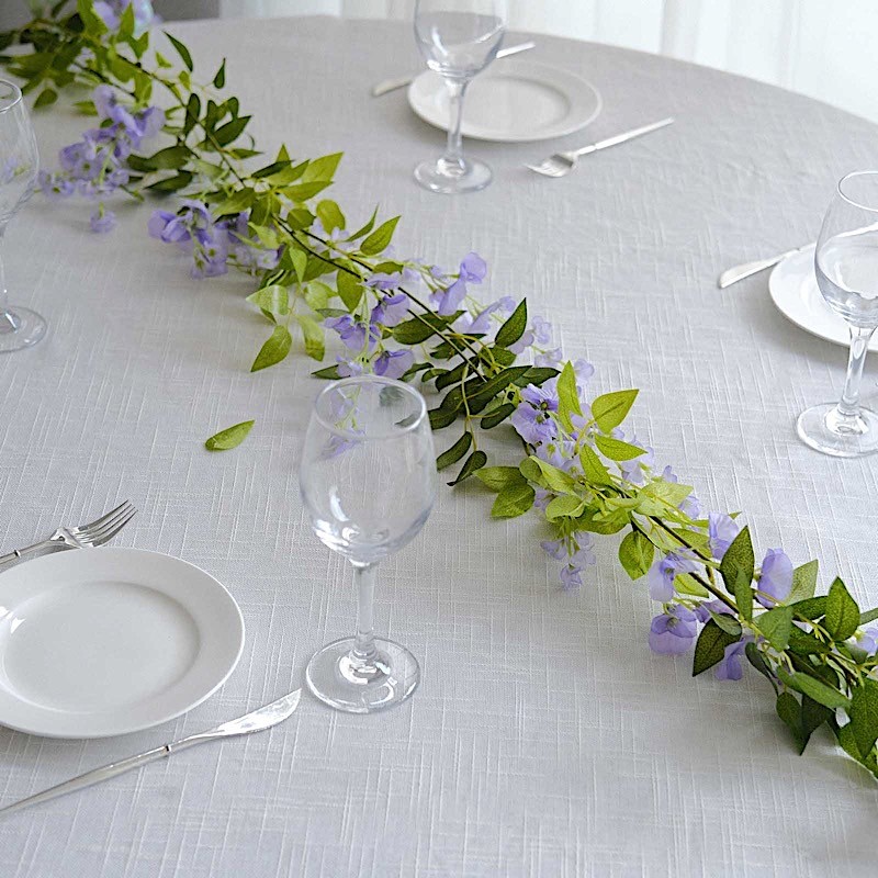 2 LAVENDER 6 ft Artificial Silk Wisteria Flowers Hanging Vine Garlands Wedding
