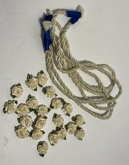 Bridal/Wedding Flowers and Pearled Cording DIY Artificial Flowers Off White Pics