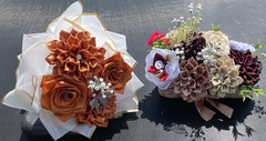 Artificial Silk Rose Wedding Bouquet Arrangement, Multicolor, Less Than 10