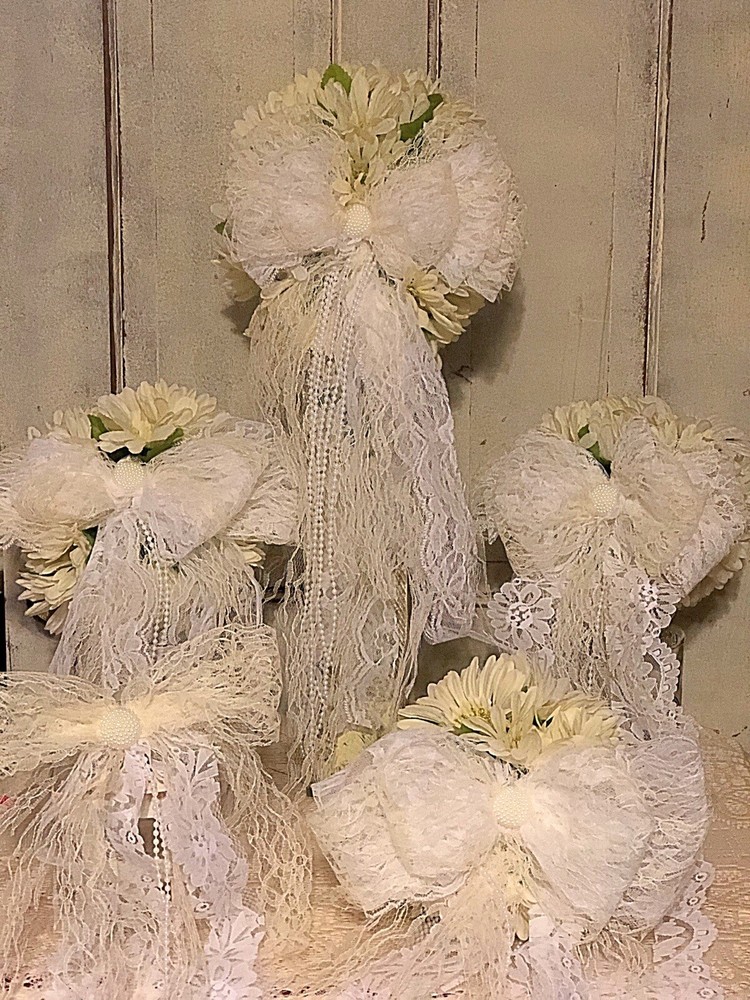 Triple Lace Wedding Bouquet Set