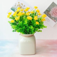 US 4/10pcs Faux Plastic Lotus Fake Flower Plastic Greeney for Home/Party Decor