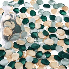 Silk Flower Petals 300Pcs, Wedding Proposal Decor, Green Rose Petals
