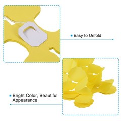 9.8ft Four-Leaf Garland, 12 Pack Tissue Paper Hanging Flower, Yellow