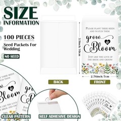 100 Wedding Favors for Guests – Seed Packets, Kraft Envelopes & Gift Bags