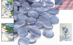 300pcs Dusty Blue Rose Petals Faux Silk Wedding Party Table Scatter Decoration