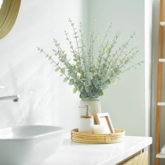 18pcs Eucalyptus Stems Greenery Stems Fake Leaves Artificial 18pcs-frost Green