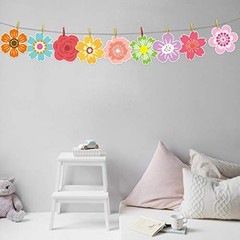54 Pcs Flower Cutouts Summer Flowers Bulletin Board Decorations Spring Cut