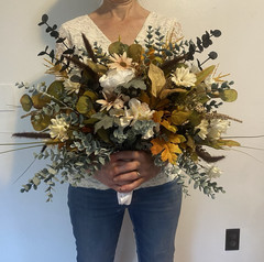 Beautiful Bridal Wedding Bouquet Budget Friendly Faux Flowers White Yellow Black
