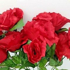 DIY Silk Flower Red Open Rose Bouquet refill (DIY)