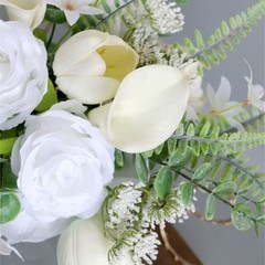 White Bridal Bouquets Wedding Bouquets Artificial Flower for Bridal, Wedding