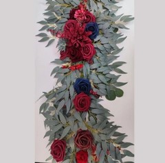 6FT18M Artificial Wedding Eucalyptus Garland Runner Mantle Rose Flowers Table