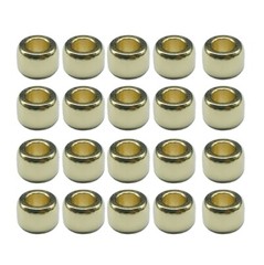 Pack of 20 Round/Square Brass Paracord Lanyard Beads for Outdoor Enthusiasts