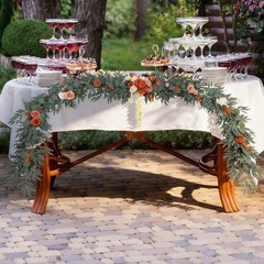 275cm Flower Garland Handmade Rattan Artificial Floral Garland For Wedding Party