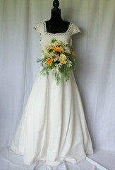 Spring Sunny Sunflower Faux Silk Wedding Bouquet