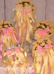 Sensational Pink and Yellow Wedding Bouqet set