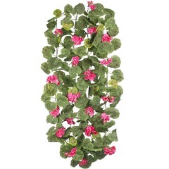 CISDUEO 2 Pcs Spring Summer Flower Garland Geranium Artificial Garland Rose Red