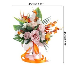 Silk Flower Wedding Bouquet for Outdoor Celebrations Bridal Handheld Bouquet