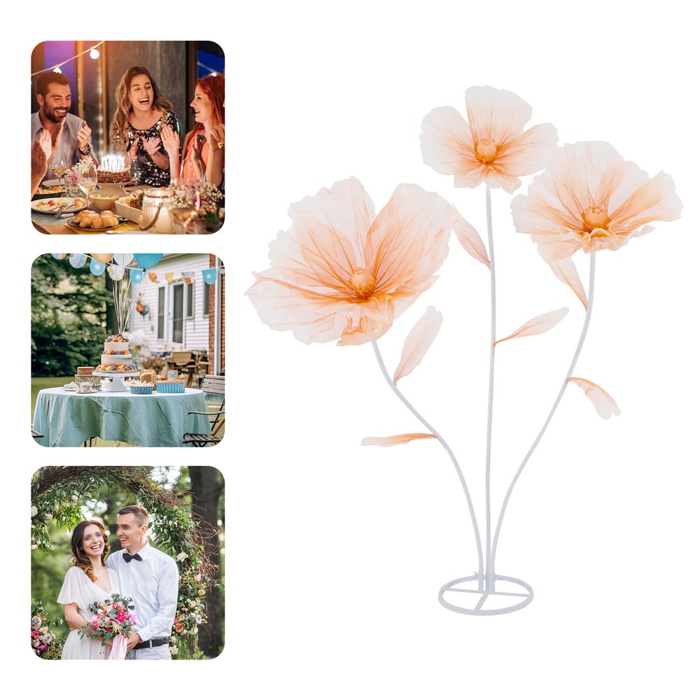 Large Artificial Wedding Flowers Three-headed Wedding Decorative Height:170cm