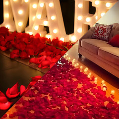 1200Pcs Red Rose Petals,Artificial Flowers for Wedding,Parties,Romantic Night,Va