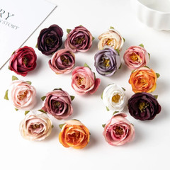 100pcs Tea Bud Roses Artificial Flowers Home Bridal Wedding Christmas Decor NEW