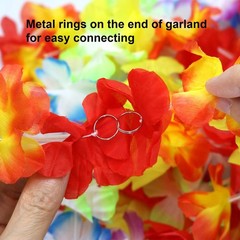 GIFTEXPRESS 36 feet Jumbo Plastic Flower Lei Garland/ Hawaiian Multi Color