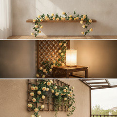 Artificial Rose Vine, artful simplicity Wall Hanging Outdoor Garland