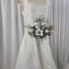 Winter Crystal Faux Silk Wedding Bouquet
