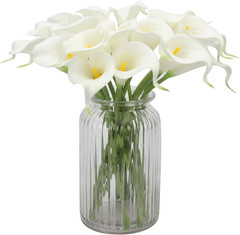 20Pcs Calla Lily Bridal Wedding Bouquet Lataex Real Touch Artificial Flower Home