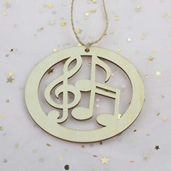 20pcs Music Notes Shaped Wood DIY Craft Cutouts Musical Notes Unfinished Wood