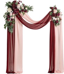 Pink Blue Artificial Wedding Arch Flowers Kit Pack of 4 2pcs Hanging Flower