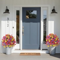2PC 20in Artificial Topiary Ball Flowers Outdoor UV Resistant Spring Summer