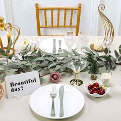 FROSTED GREEN 5 ft long Artificial Willow Foliage Garlands Wedding Decorations