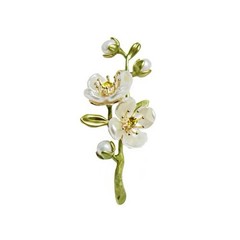 Retro Temperament Green Jasmine Brooch For Women Wedding Banquet Brooch Ornament