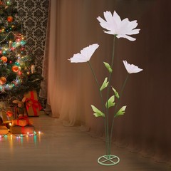 Pink&Green Elegant Daisy Freestanding Giant Artificial Paper Flowers For Wedding
