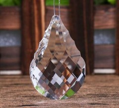 10Pcs Crystal Chandelier Pendant 50mm Clear Color Glass Suncatcher Wedding Decor