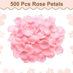 500pcs Artificial Rose Petals Fake Silk Flower Petals for Wedding, Pink