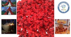 Artificial Dark-Red Silk Rose Petals – 2200 PCS for Weddings & Valentine’s Day