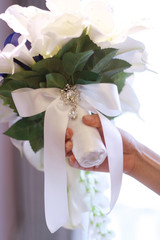 Royal Blue Calla Lily Bridal Bouquet – Elegant Artificial Wedding Flowers
