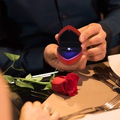 Artificial Roses/ Petals/ Ring Box / LED Candles Romantic Night Propose Set USA