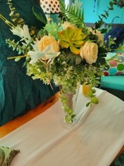 Succulent Bouquet, Rustic Bouquet, Artificial Wedding Bouquet, Bridal Bouquet, B