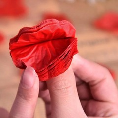 Pétalos de rosa artificiales, decoración floral romántica para bodas