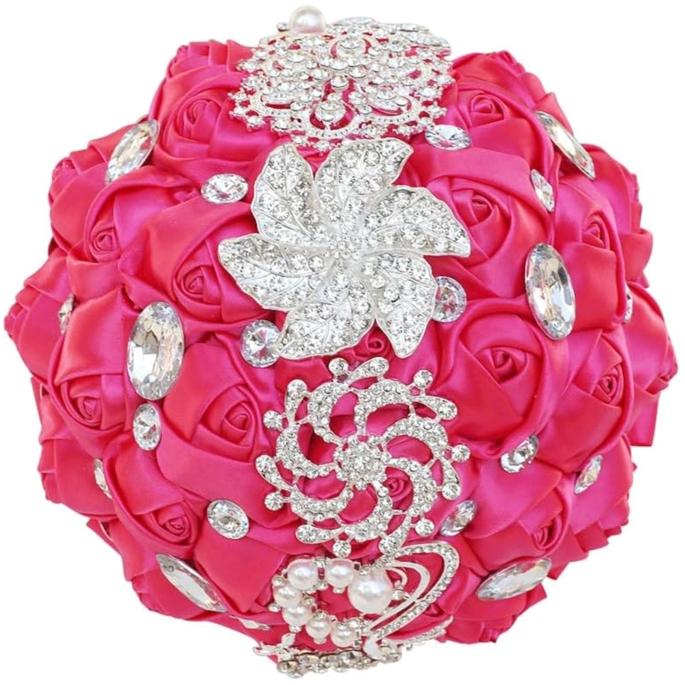 Handmade Crystal Rose Bridal Bouquet – Valentine’s Day Decor