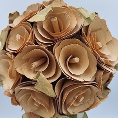 Artificial 13″ Wood Bouquet Floral / Wedding Decor w/ Ribbon