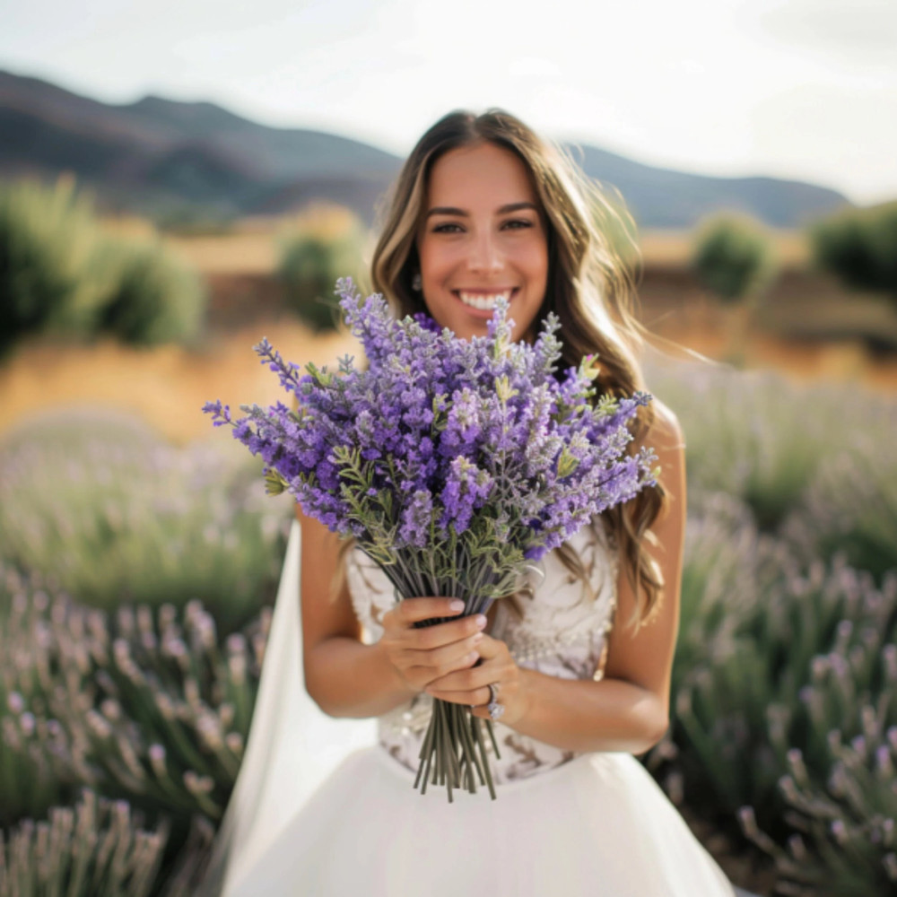 12 Bundles Artificial Lavender Flowers – Faux Purple Flowers for Indoor Outdoor