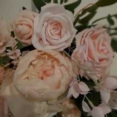 Lings Moment 9FT Flower Garland French Pink Rose Eucalyptus Wedding Arch Decor