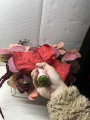 Ling’s Moment 11” Burgundy Bouquet For Wedding