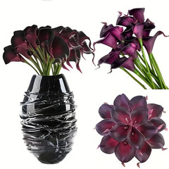 6PCS Real Touch Calla Lily Bouquet Artificial Flowers, Wedding Bridal Home Decor